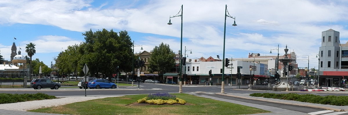 panoramic shot of Bendigo centre.